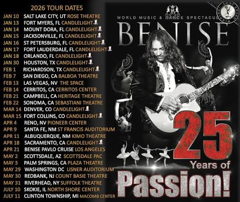 Benise 2026 & 2027 tour poster